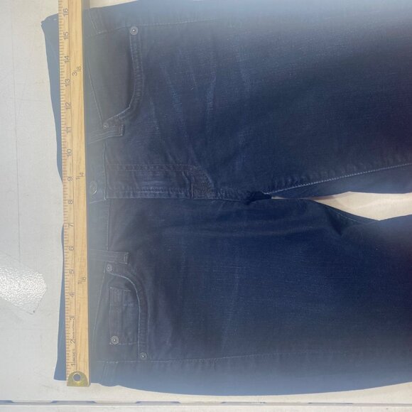 7 For All Mankind Bootcut Jeans Womens Size 29 Dark Wash Embroidered Leopard Pri - Picture 9 of 13